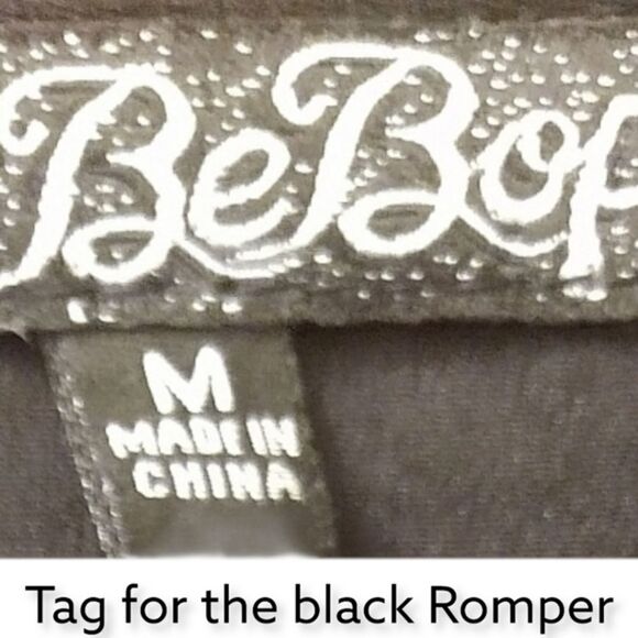 Bebop Black Romper - Picture 2 of 8